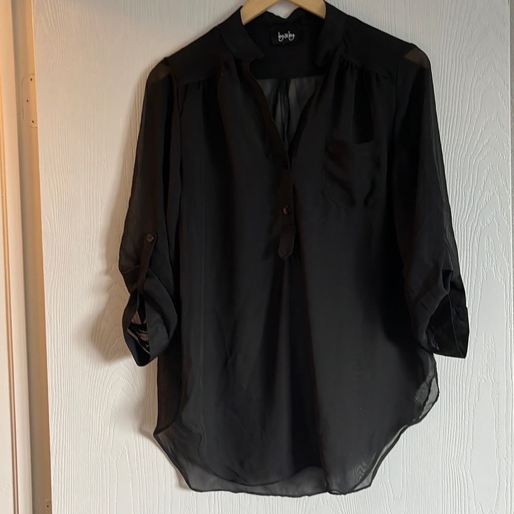 Sheer black top